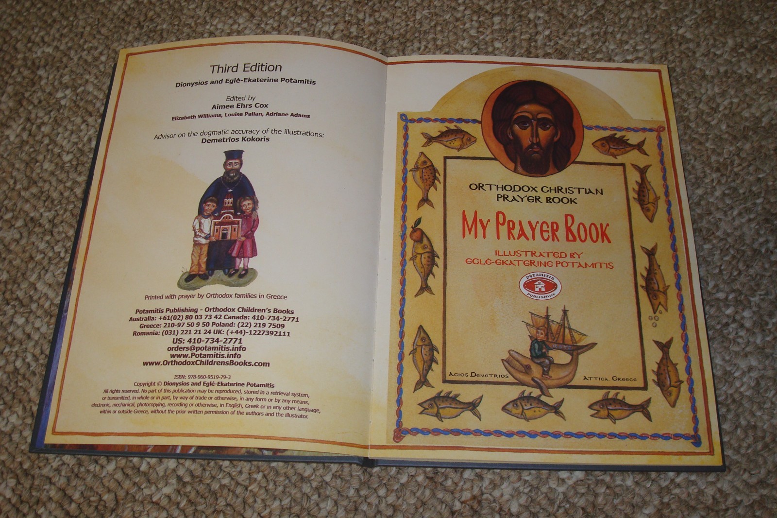 Orthodox Christian My Prayer Book. Illustrated. Egle Ekaterine Potamitis