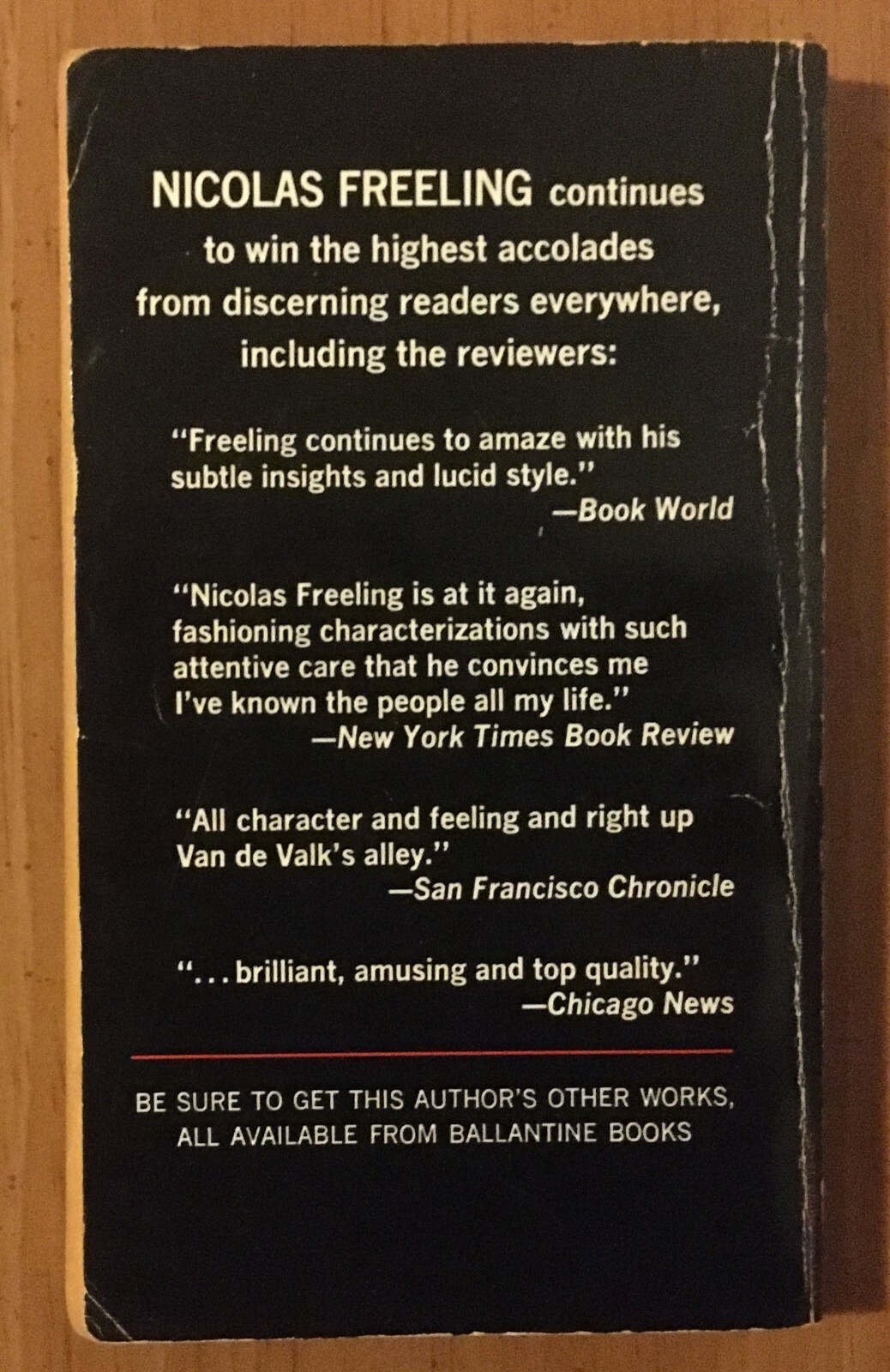 Strike Out Where Not Applicable by Nicolas Freeling 1969 Ballantine Paperback