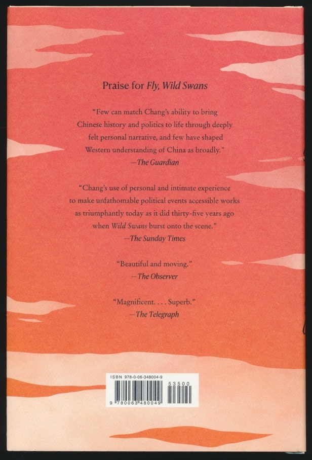 Fly Wild Swans by Jung Chang – NEW 1st US Ed Hardback – Ships Fast!