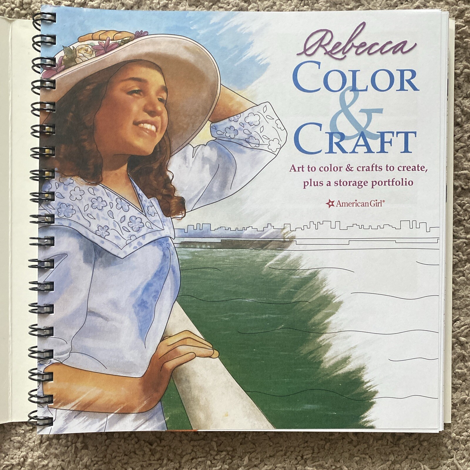 American Girl Rebecca Color & Craft Book New Make Fancy Boxes Star Garland