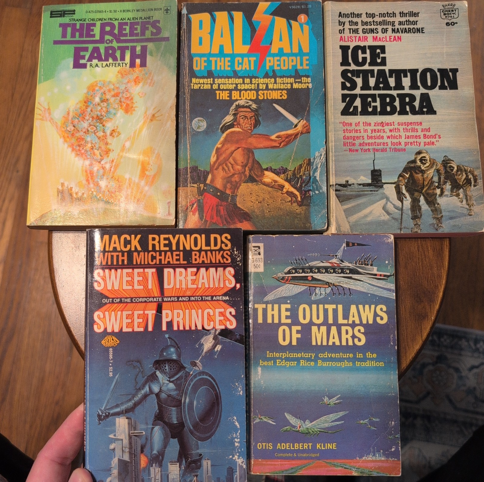 Bargain Book Lot 5 Sci-Fi Paperbacks for $20 Vintage Good Condition