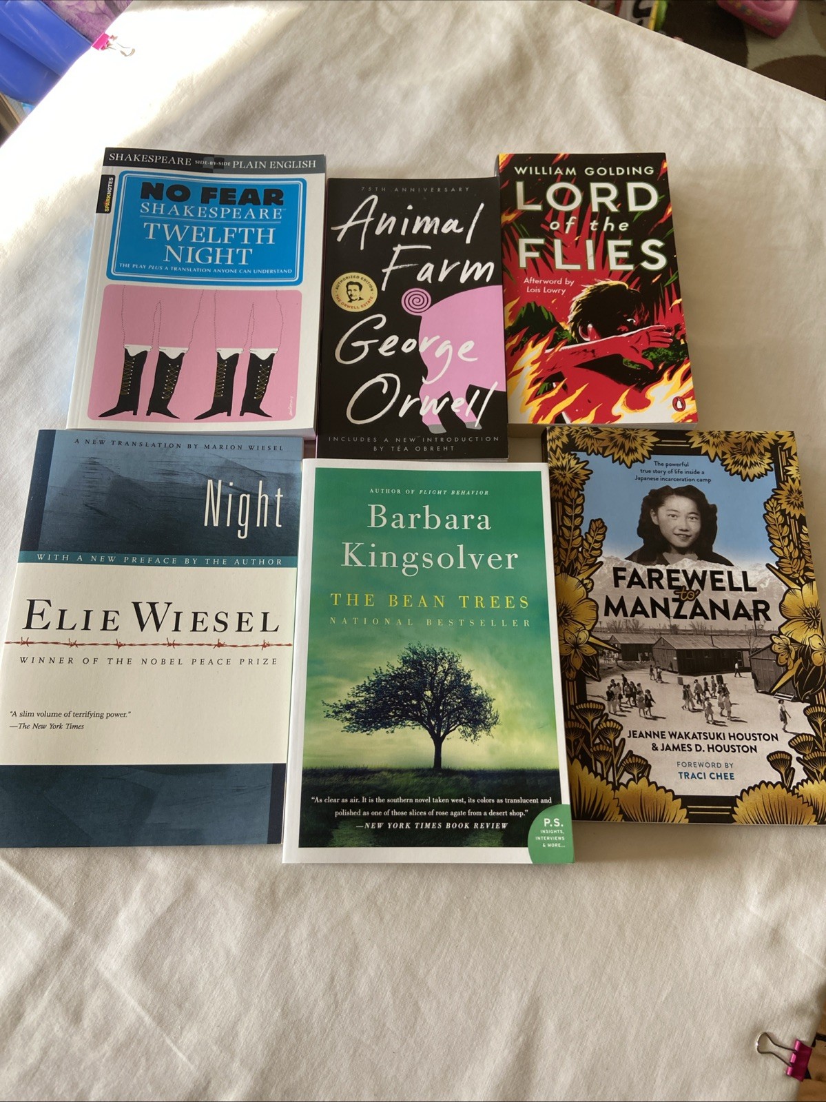 High School Summer Reading Book Lot 6 Books BRAND NEW Animal Farm Lord Flies