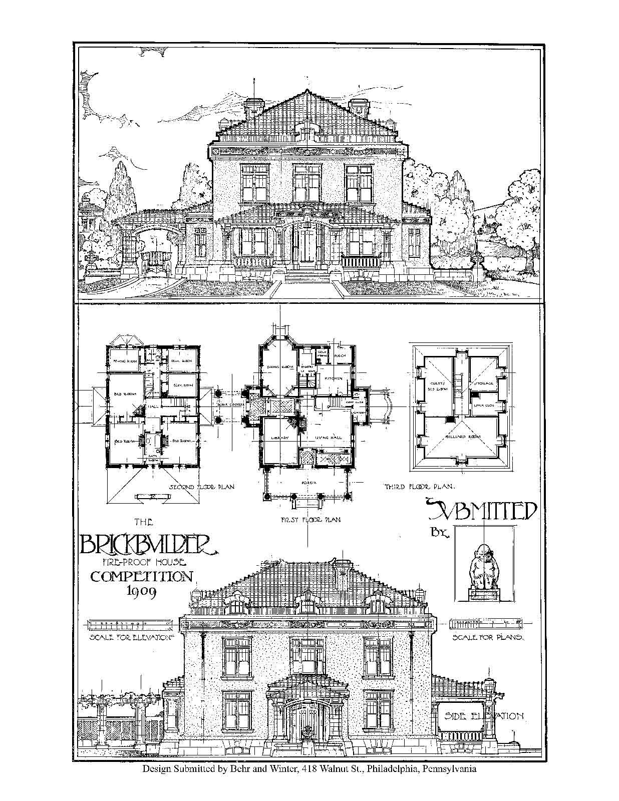House Design Competitions, Book 2 Drawings – Natco- A Book of House Designs 1910
