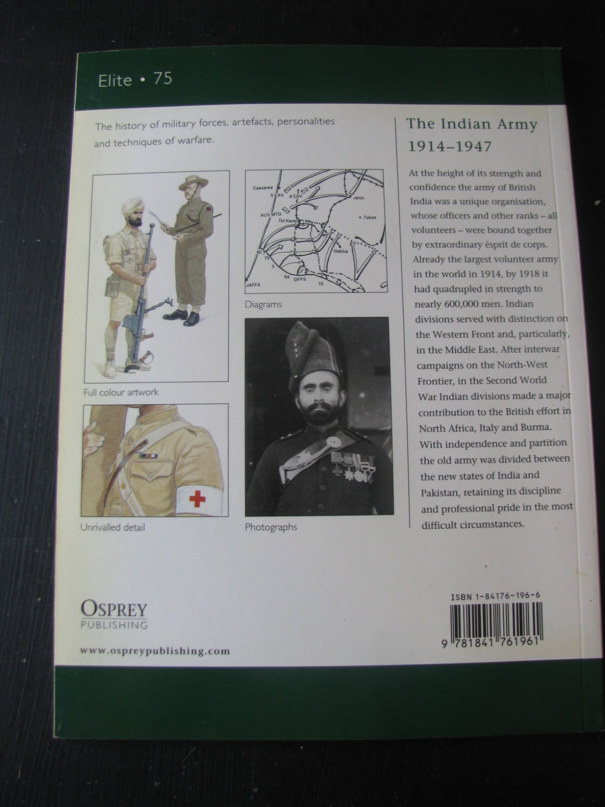 OSPREY ELITE #75 INDIAN ARMY VG/NN