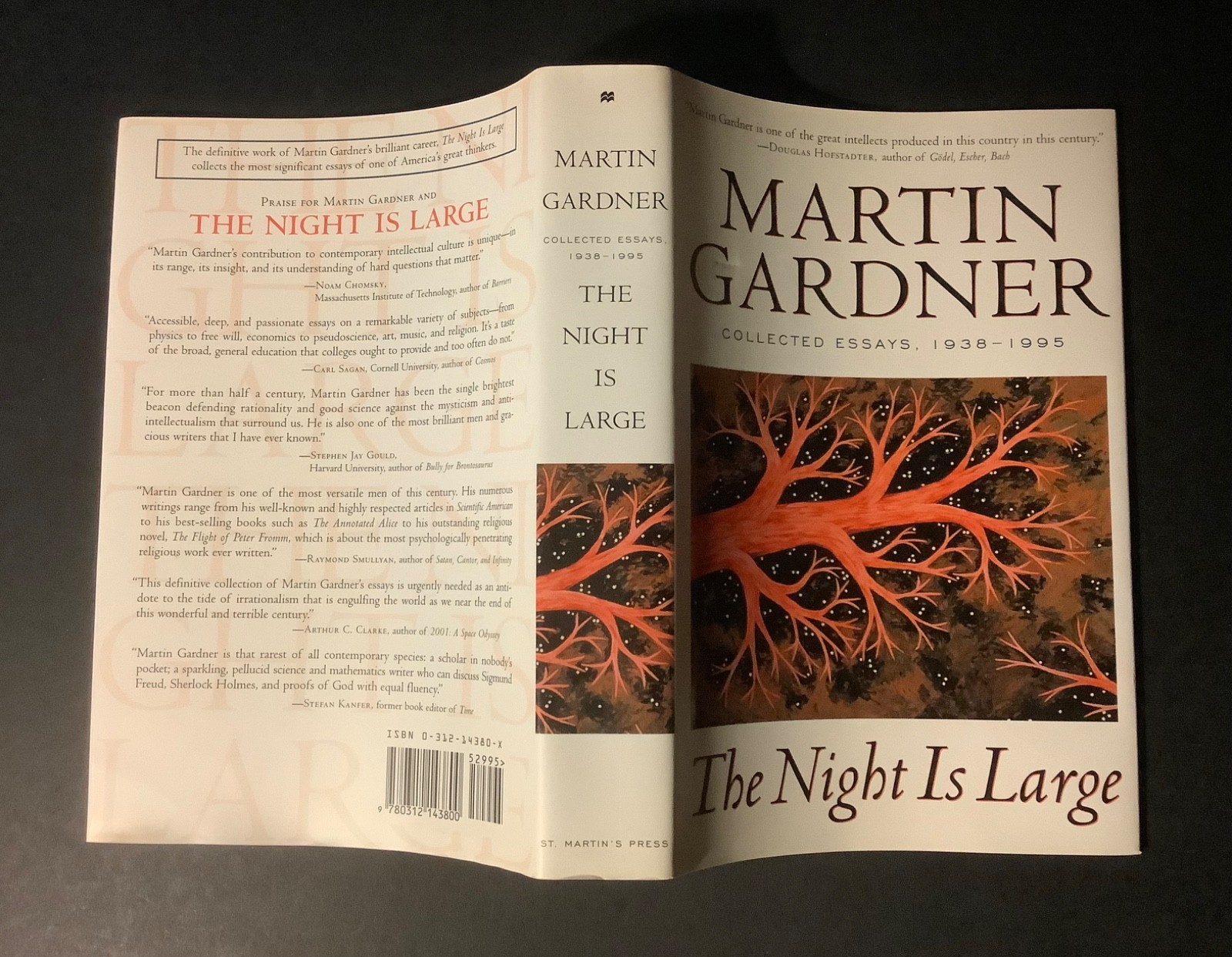THE NIGHT IS LARGE: MARTIN GARDNER Collected Essays 1938-1995 1st Ed. 1996 HC/DJ