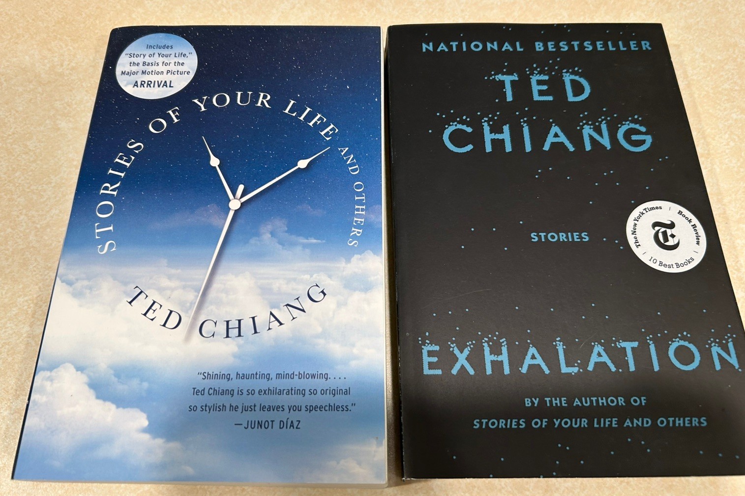 NEW Ted Chiang Lot of 2 Stories Of Your Life And Exhalation Paperback Lot