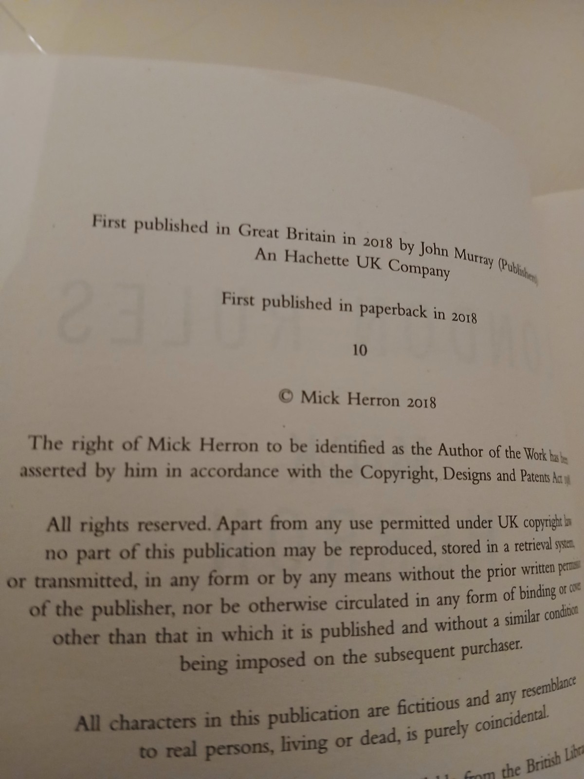 London Rules : Jackson Lamb Thriller 5 Paperback Mick Herron