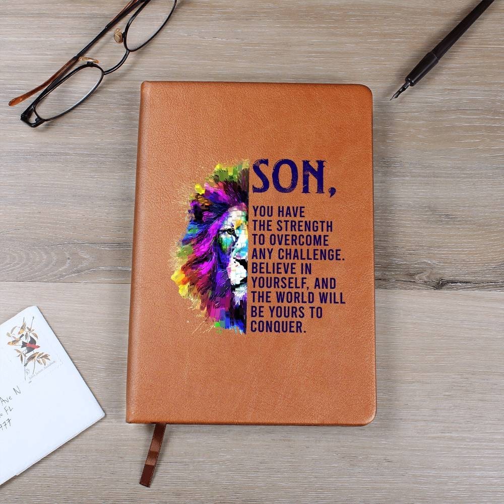 To My Son Wherever You Go Go With All Your Heart – Vegan Leather Journal