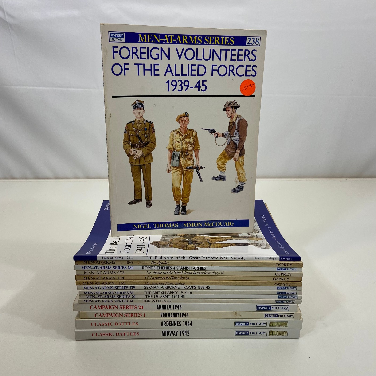 Osprey Military History 15 Book Lot Men At Arms Campaign Normandy Alamo Waffen