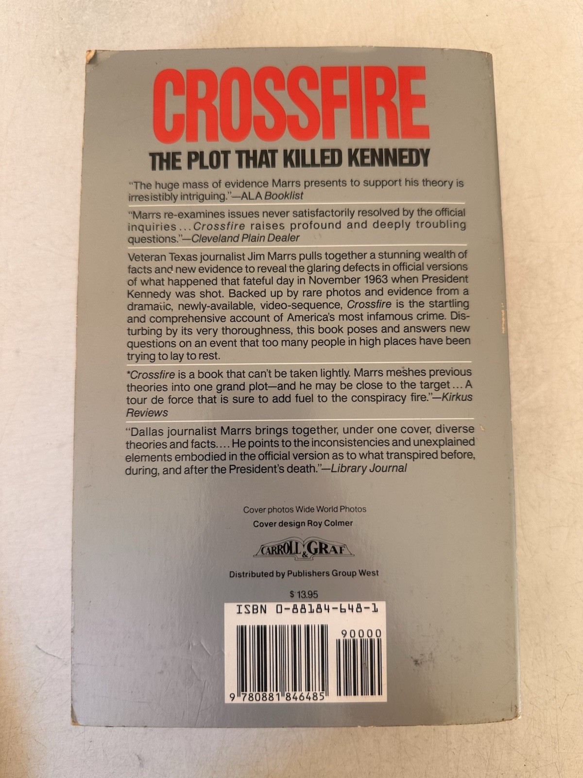 Crossfire : The Plot That Killed Kennedy by Jim Marrs (1993, Trade Paperback)