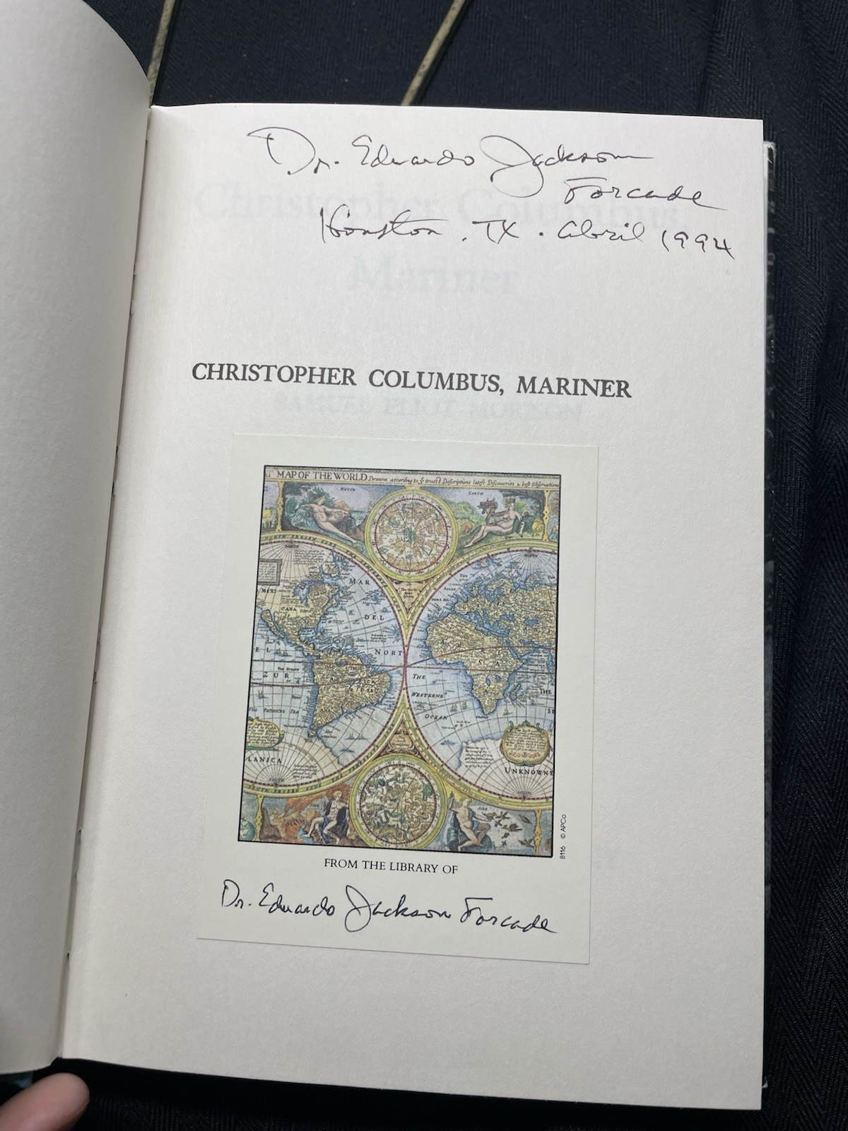 Christopher Columbus Mariner by Samuel Eliot Morison Hardcover Book