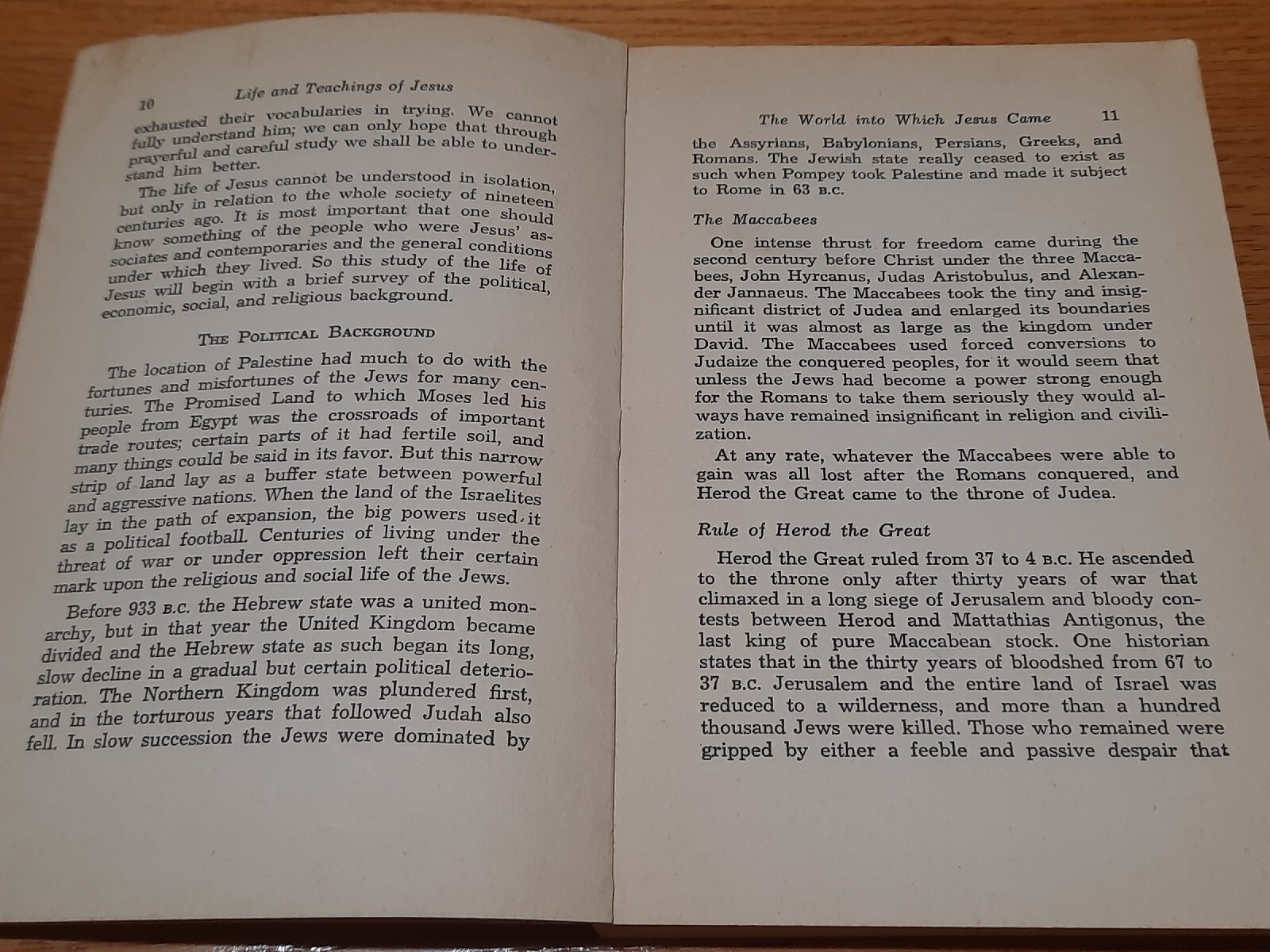 Life and Teachings of Jesus T Franklin Miller Warner Press Anderson IN 1949 ED