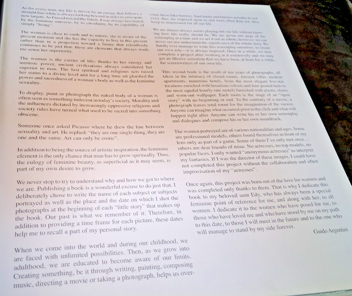 Guido Argentini Private Rooms, 2005 HC DJ Book, Erotic Photography