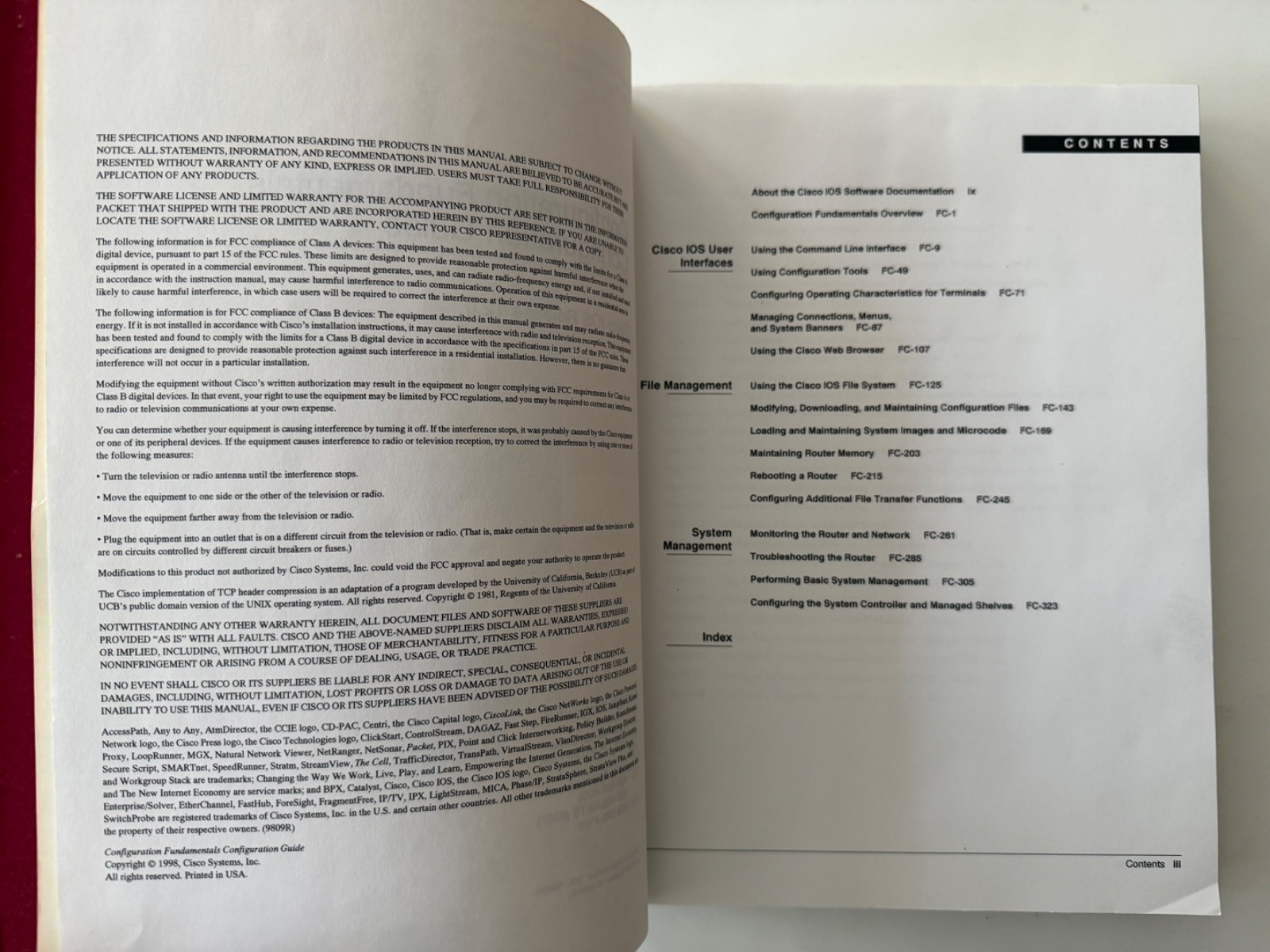 CISCO Configuration Fundamentals Guide: IOS Release 12.0: PB Book ~ Free Ship!