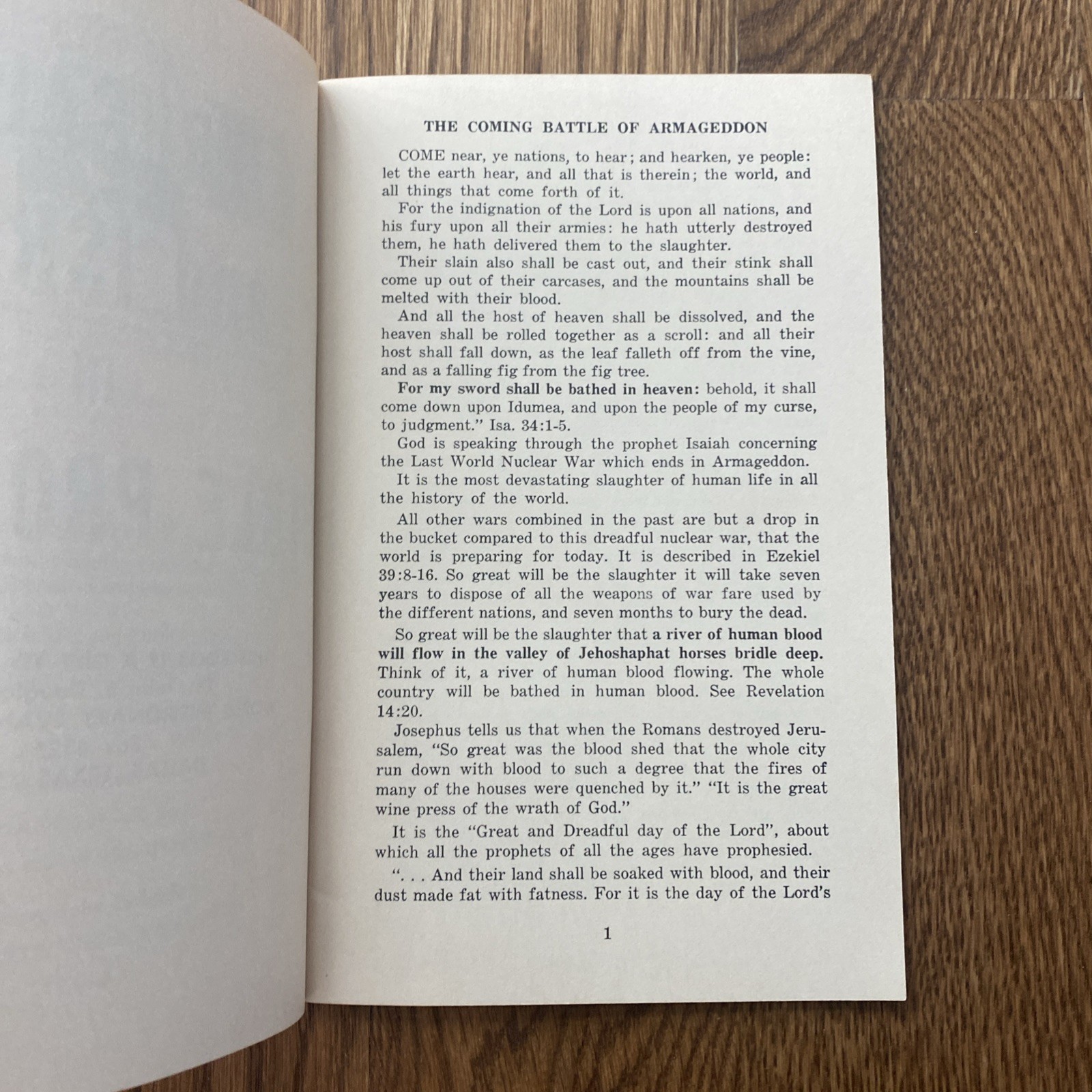 Jerusalem & Israel in Bible Prophecy Douglas 1967 End Times World Evangelism VTG