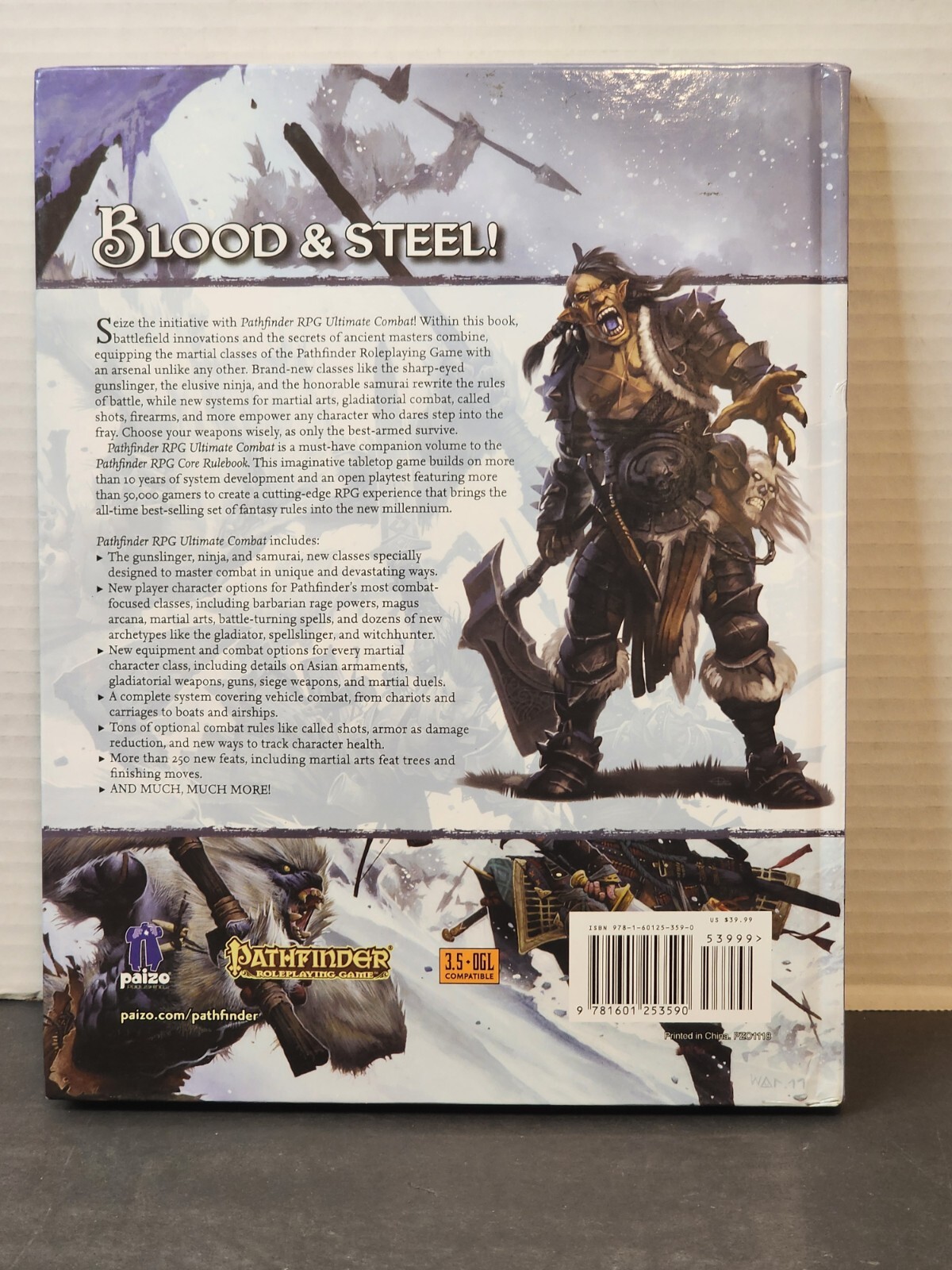 PATHFINDER ROLEPLAYING GAME: ULTIMATE COMBAT By Paizo Staff HARDCOVER *GC*