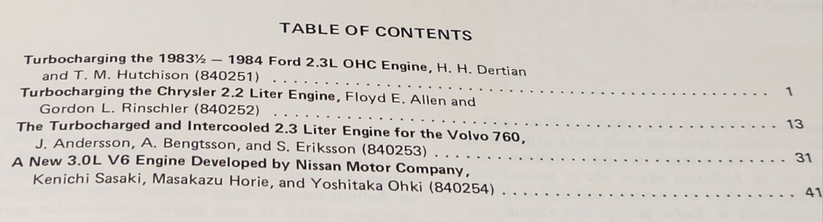 Turbocharged High Performance Engines SP-568 1984