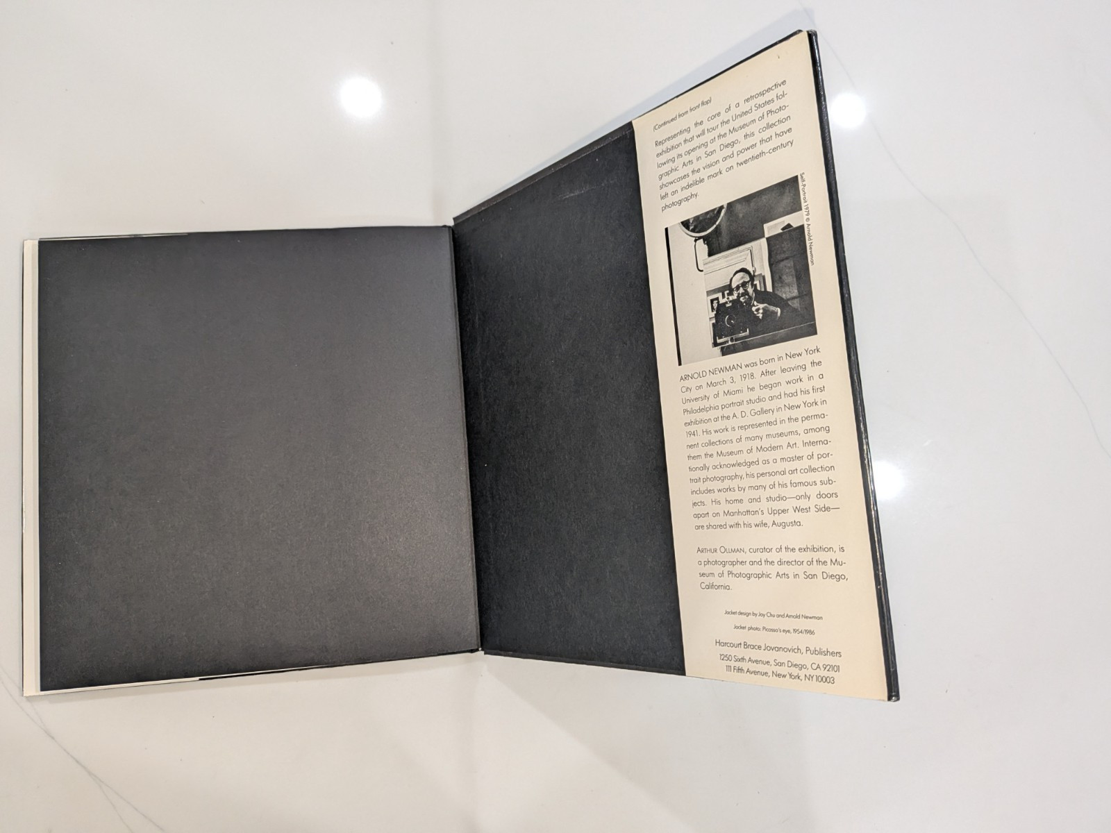 Arnold Newman: Five Decades – 1986 1st Ed – HBJ – Photography / Art / Portraits