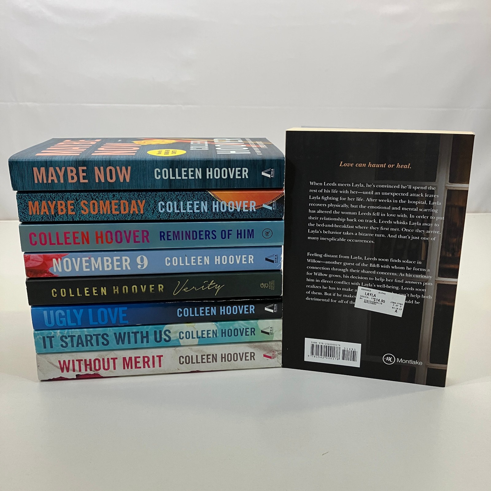 Colleen Hoover Romance Fiction 9 TPB Novels Lot Maybe Now Someday Ugly Love