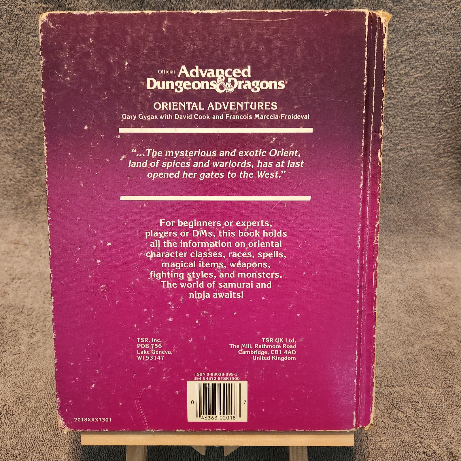 Oriental Adventures AD&D #2018 Advanced Dungeons and Dragons 1985 TSR Hardcover
