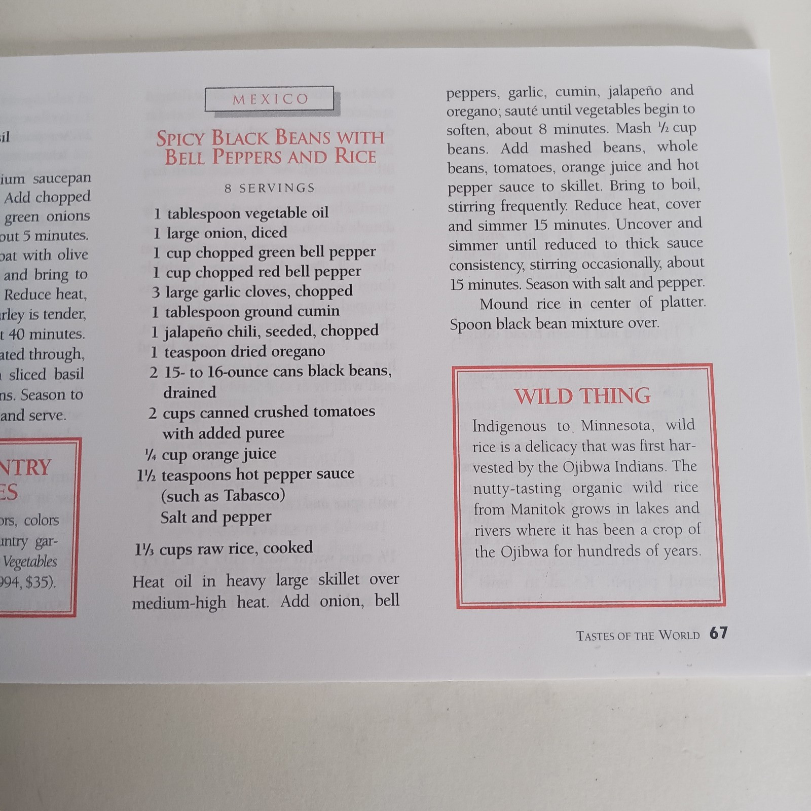 1996 BON APPETITE MINI COOKBOOK “TASTES OF THE WORLD” 102 PAGES