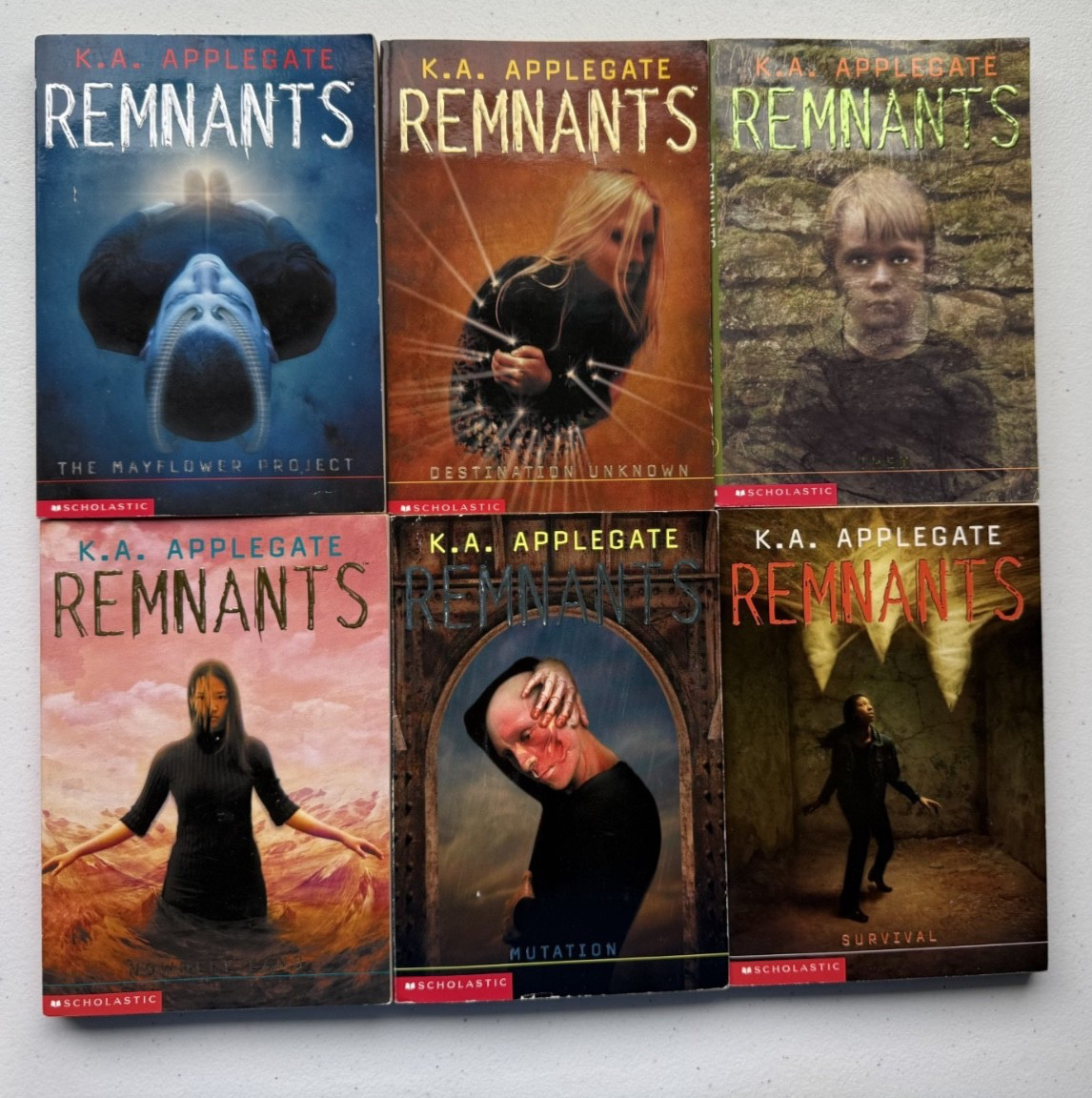 Lot of 6 Vtg KA Applegate REMNANTS ppbs #1-5 + 13 (Animorphs) 4 are 1st print