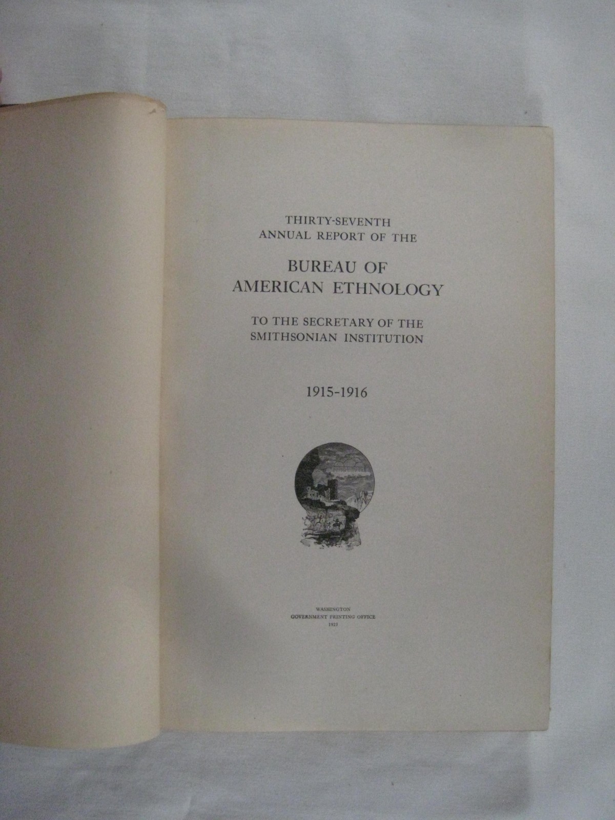 Book hardcover 37th Annual Bureau of American Ethnology 1915-1916 ex lib. Shaman