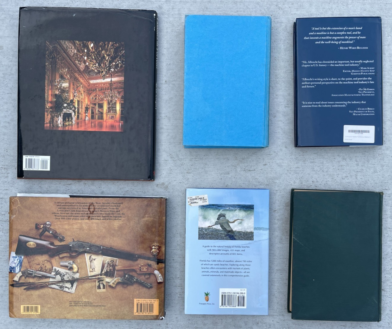 6 HC Book Lot Gilded Age Florida History Western Firearms Industry Vintage