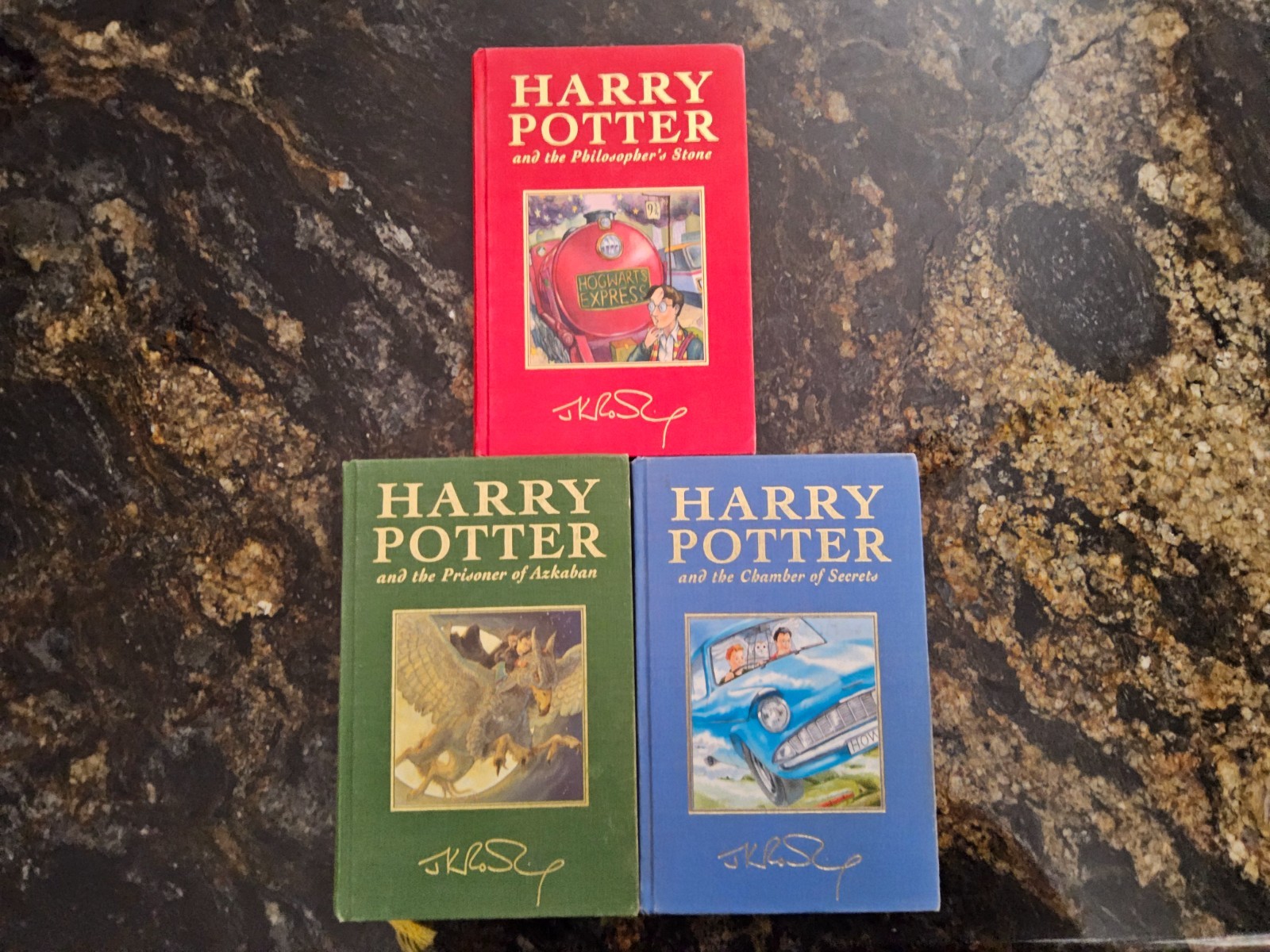 Harry Potter Books 1-3 Bloomsbury Deluxe UK Edition JK Rowling