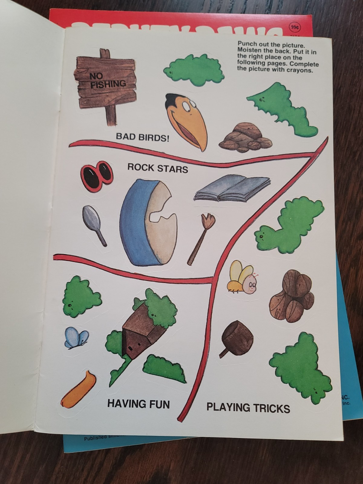 VTG Lot of 5 Sticker Fun Color & Activity Books 1978 Prestige Books Inc cartoons