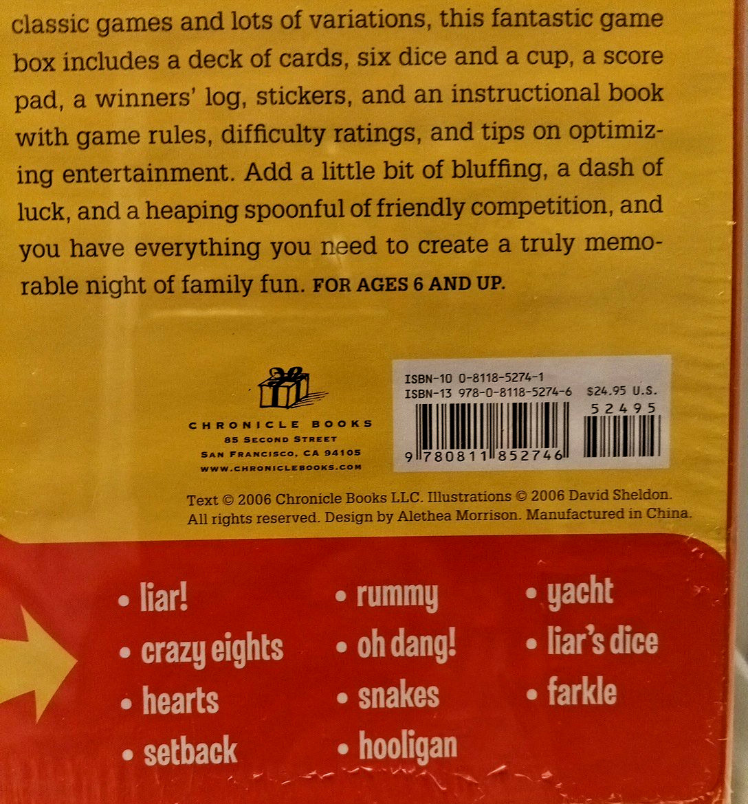 “Game Night” Games for The Entire Family Illustrated Instructions 11 Games NEW