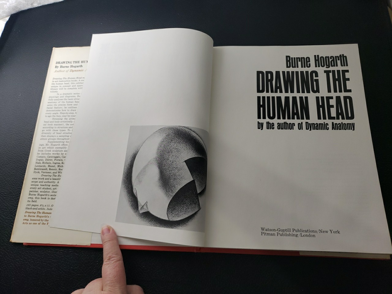 Drawing the Human Head Burne Hogarth 300 Illustration HC / DJ Book 1ST EDITION