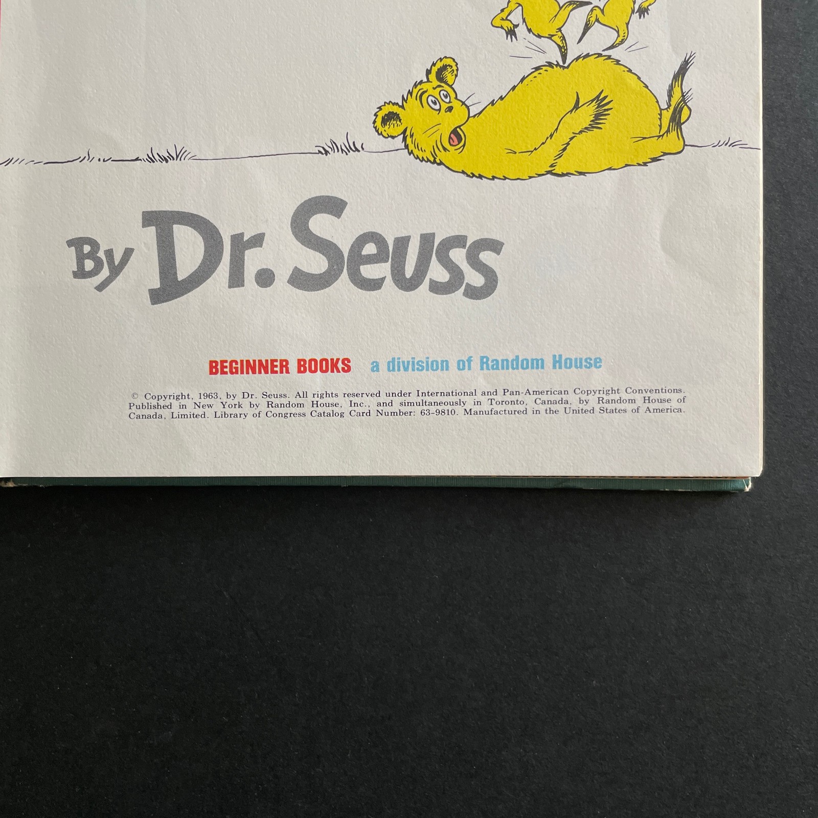 Hop On Pop • Dr. Seuss • Early Book Club Edition 1963 • Linen Hardcover