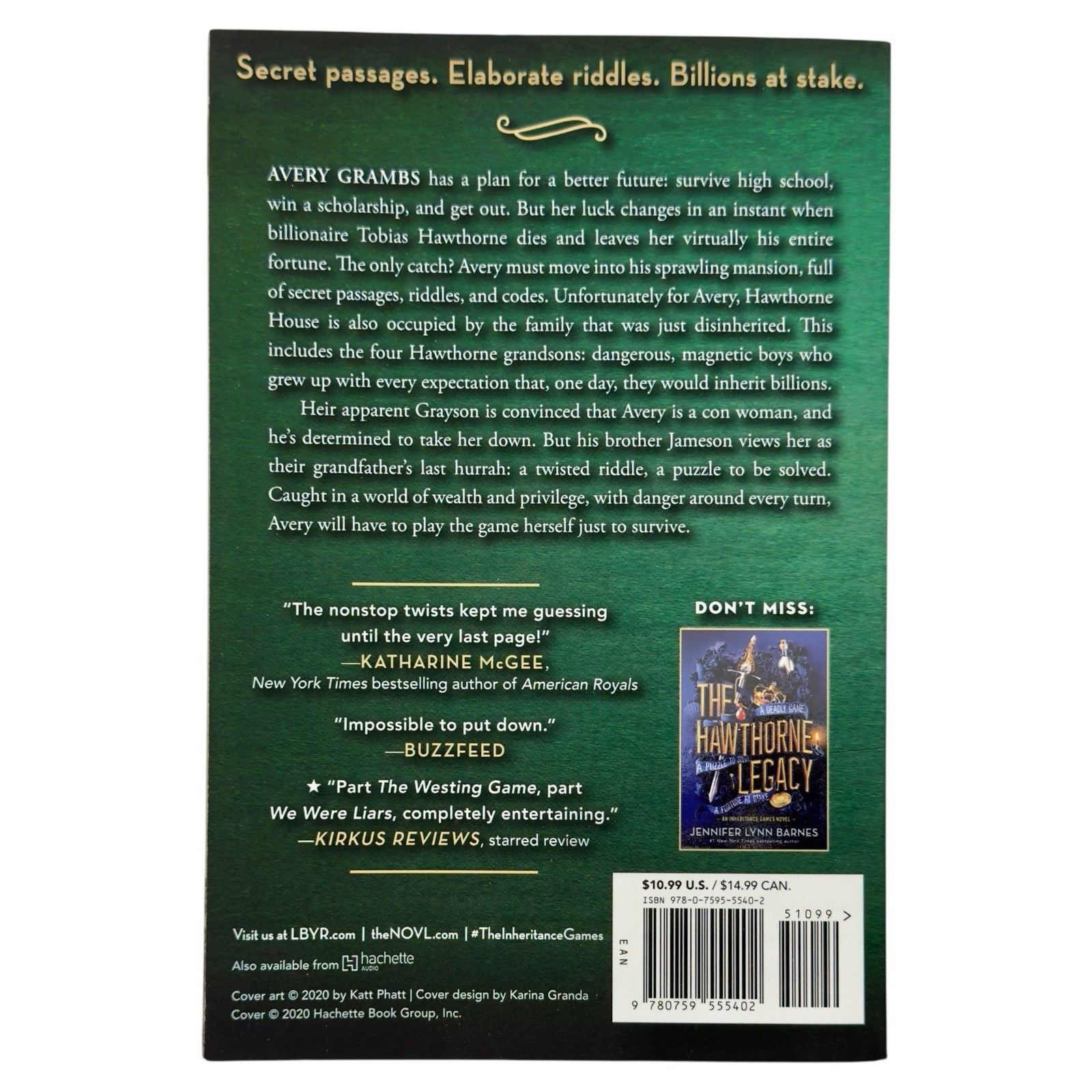 The Inheritance Games – Jennifer Lynn Barnes | Paperback | Mystery Thriller