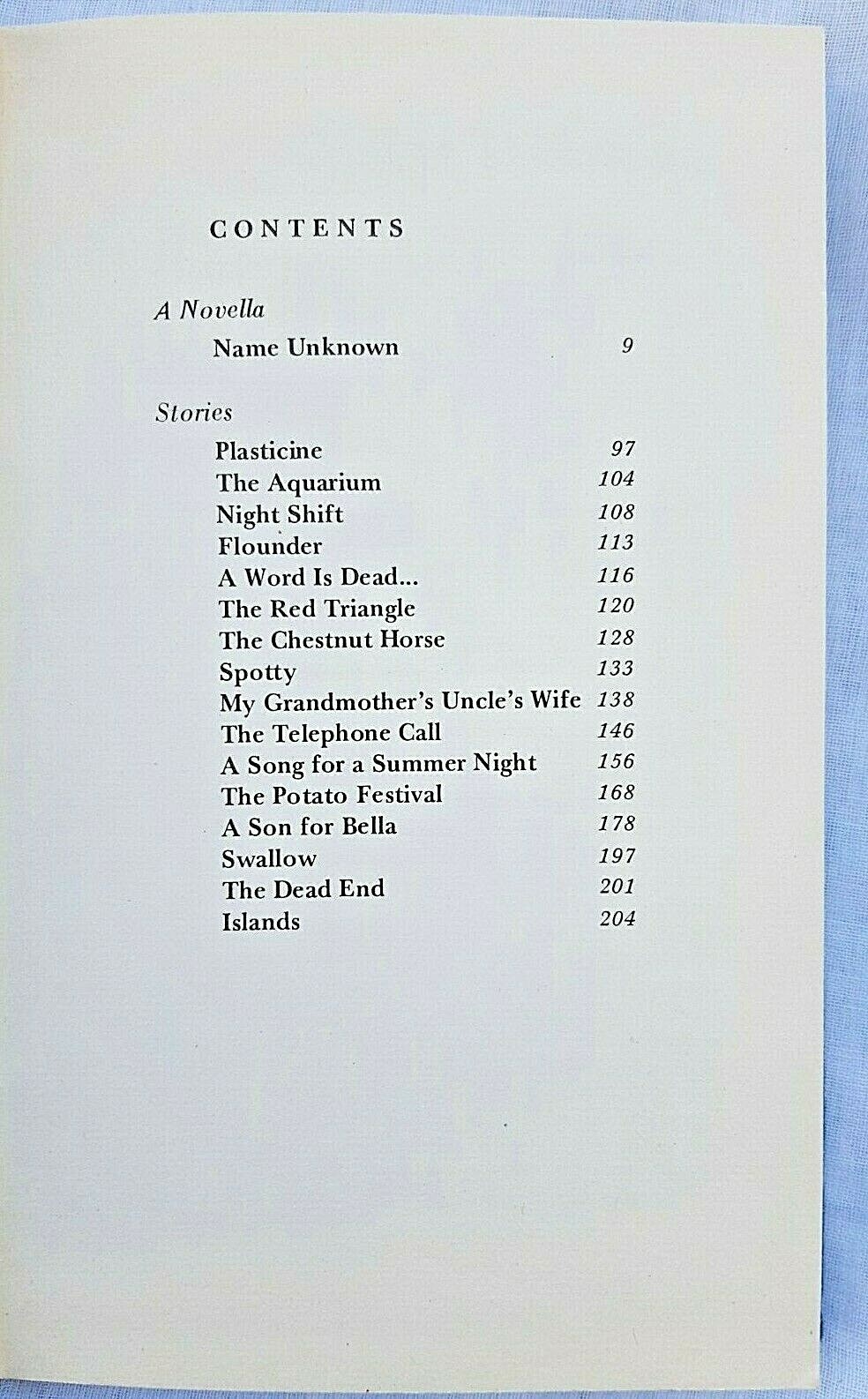 Name Unknown ( A novella Stories ) by Chinghiz Guseinov, Raduga Publishers 1983