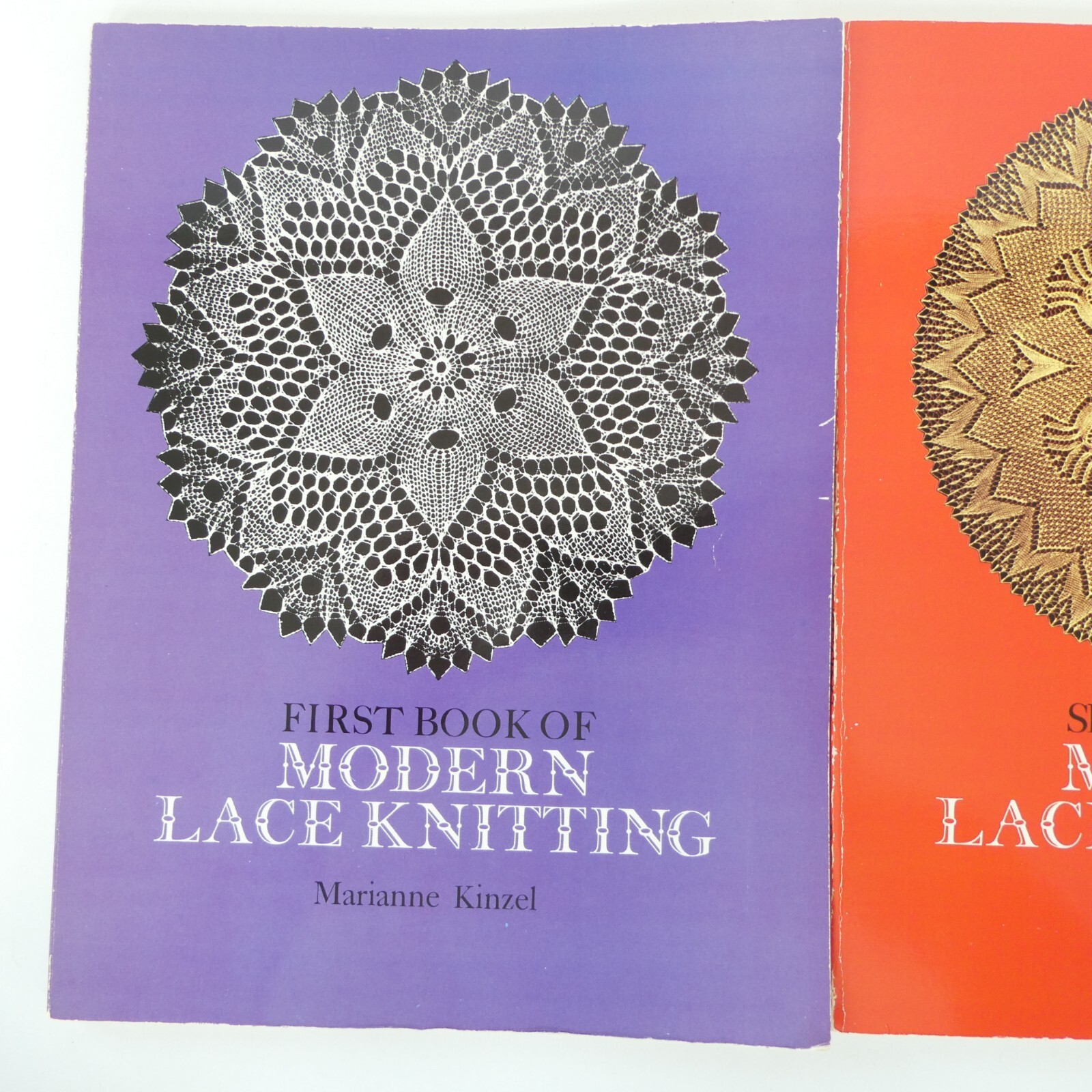 Modern Lace Knitting First and Second Books by Marrianne Kinzel Good Condition
