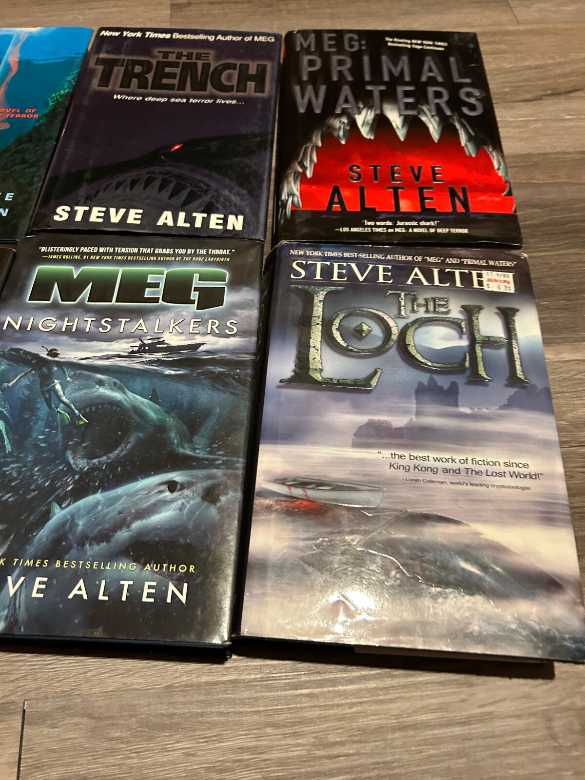 MEG Series Set Lot +LOCH Steve Alten HARDCOVER NOVELS JAWS SHARK Megalodon