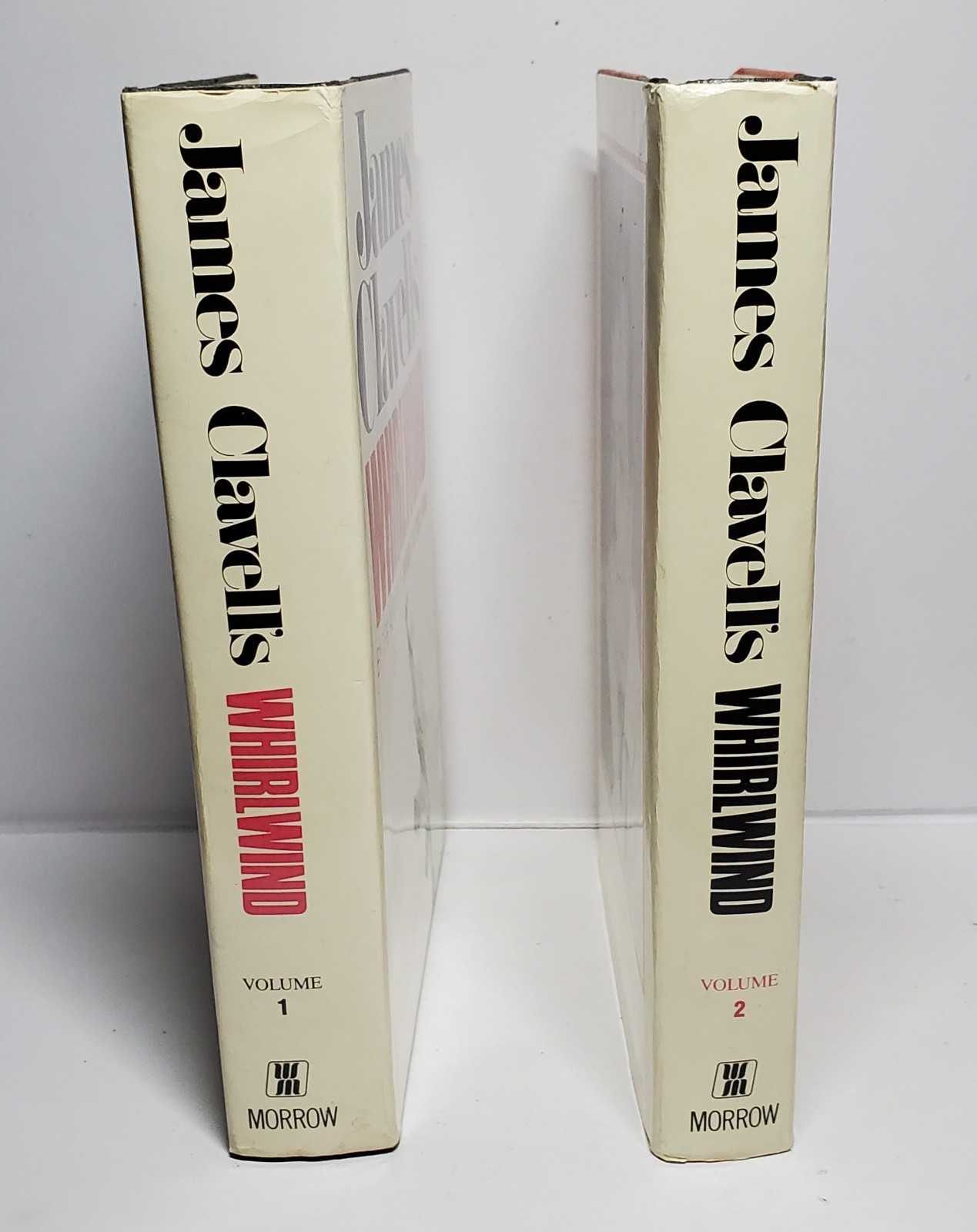 James Clavell Whirlwind– 2 Volume Set (1986 BCE Hardcovers w/Dust Jackets)