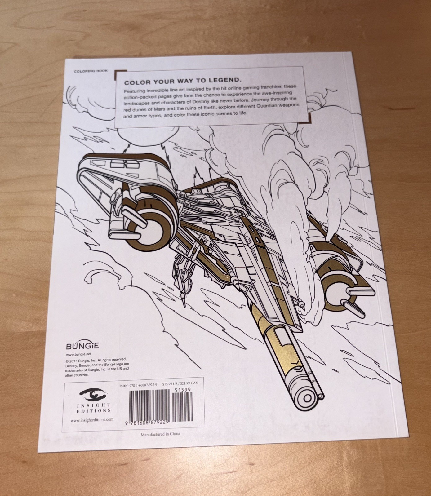 Destiny The Official Coloring Book Bungie Insight Editions Next Day Shipping