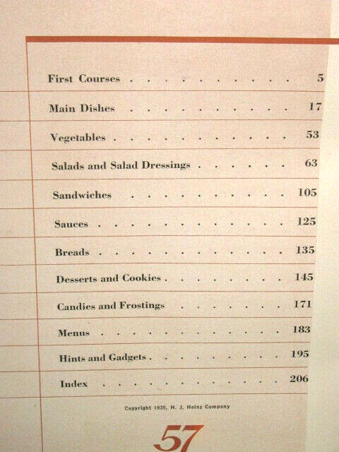 1939 HEINZ SPIRAL RECIPE BOOK – 212 PAGES