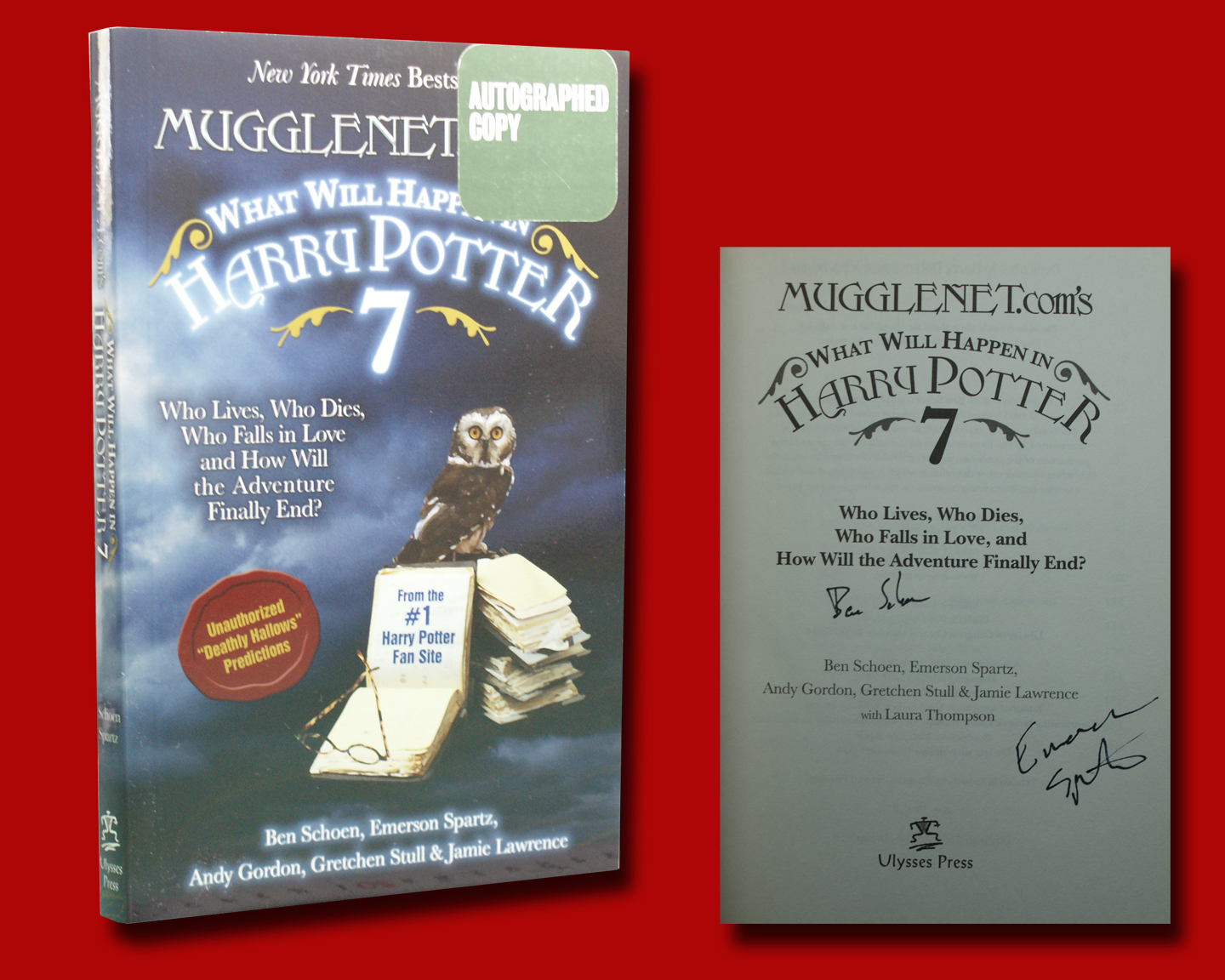 What Will Happen Harry Potter 7 SIGNED Ben Schoen & Emerson Spartz (2006,SC)