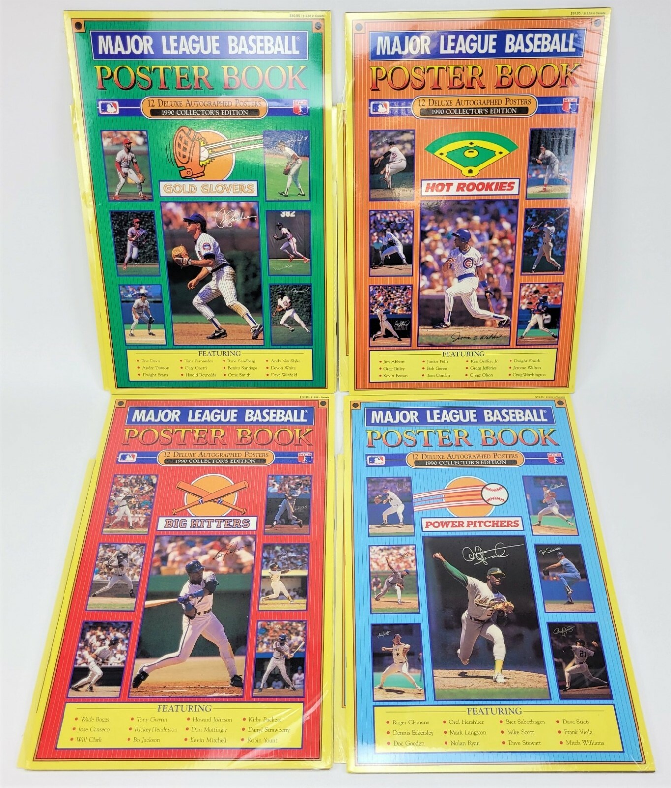 MLB ALL-STAR MASKS AND POSTER BOOKS – 8 BOOKS! – FULL SET! – NEW IN WRAP!