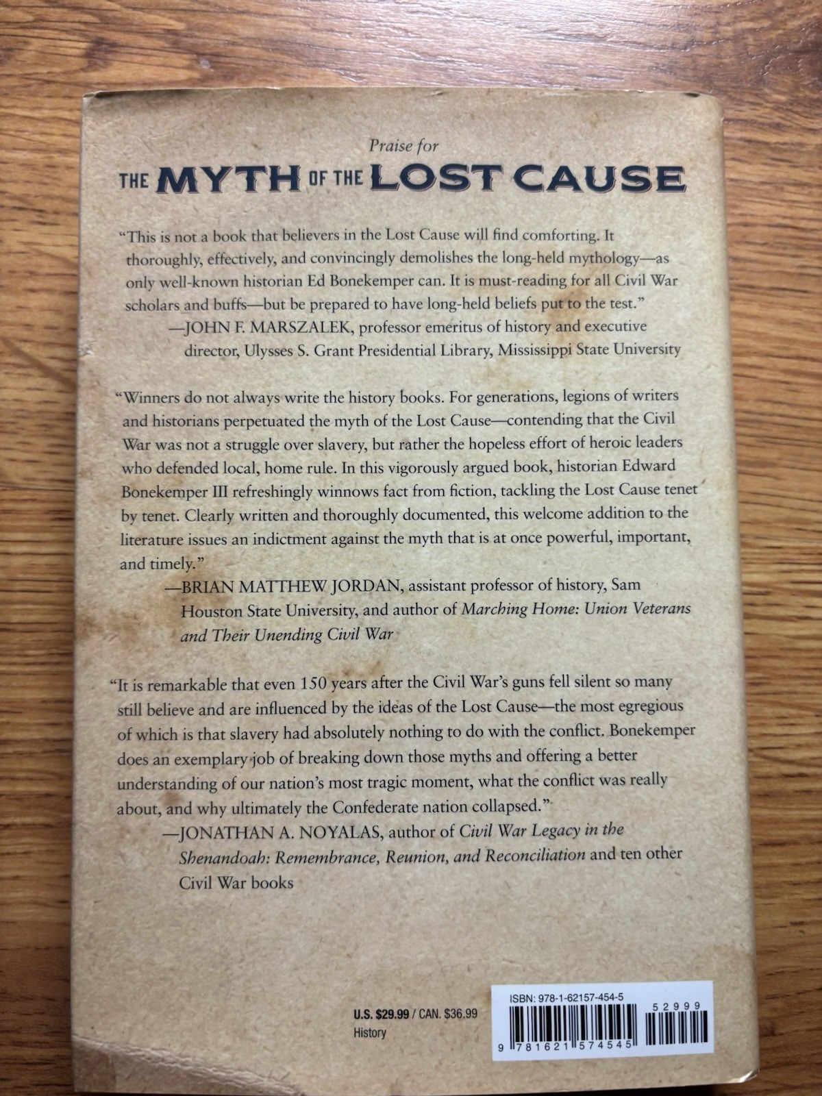 Myth of the Lost Cause : Why the South Fought the Civil War and Why the North…