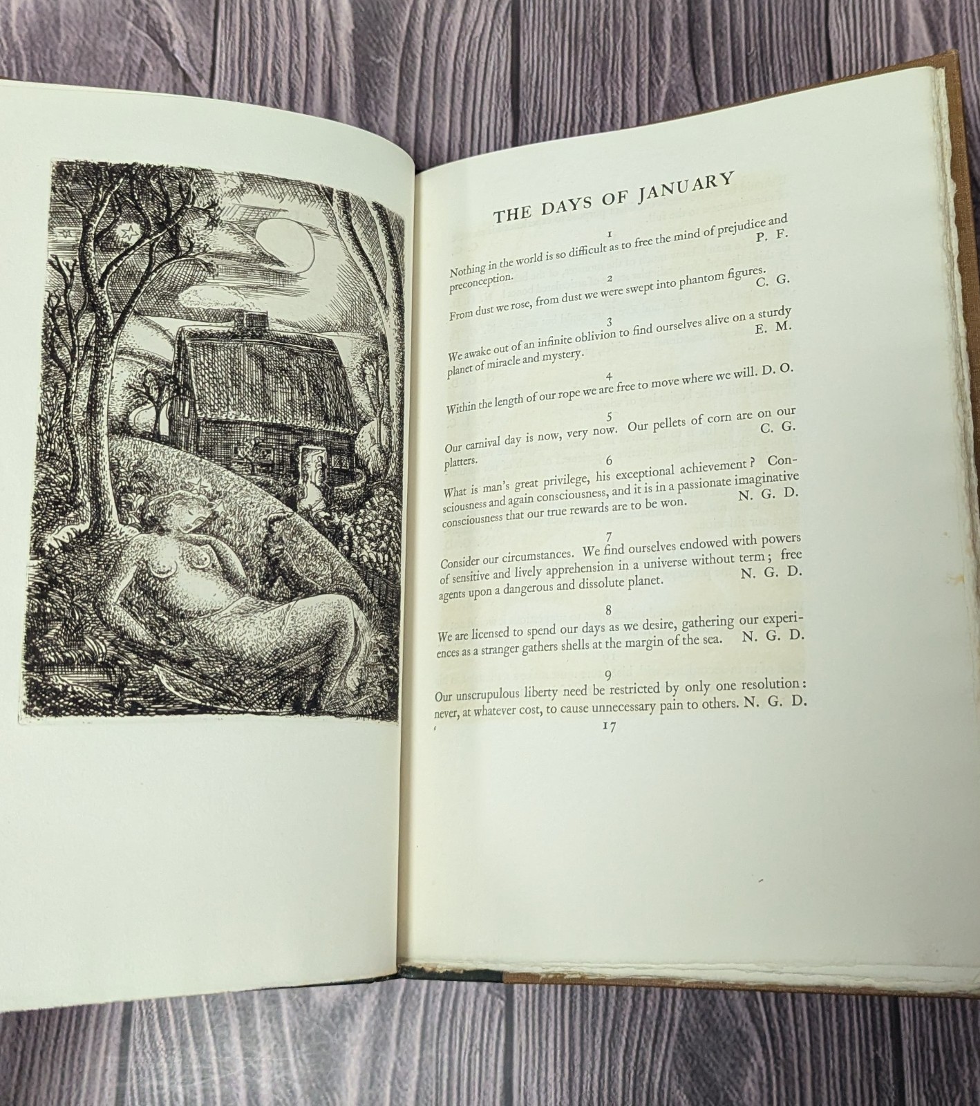 Golden Cockerel – Llewelyn Powys Book of Days – 1937 Zaehnsdorf Binding Ltd 300