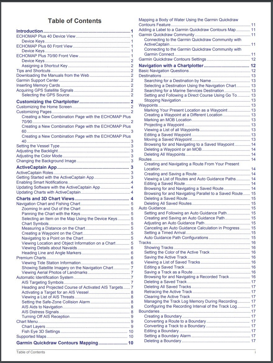 Garmin EchoMAP Plus 40 60 70 90 Owners Manual: 54 Pages, Color, Free Shipping