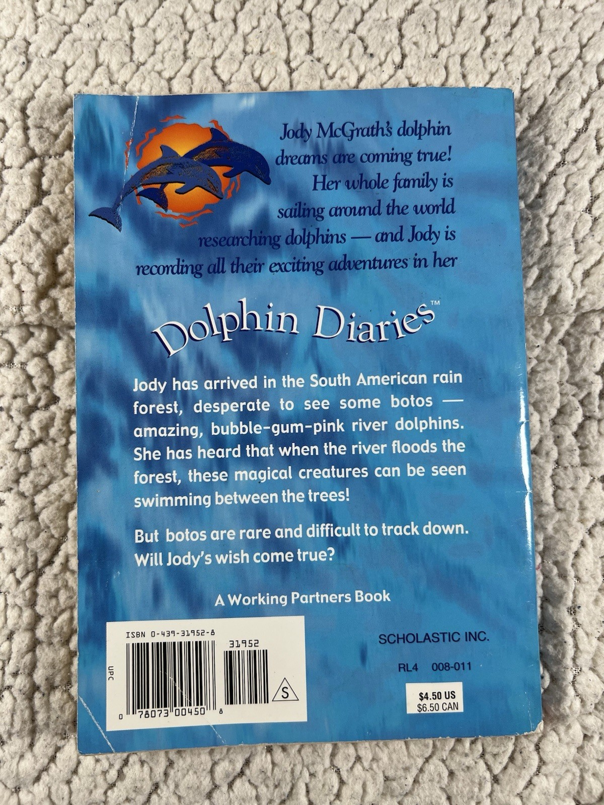 Dolphin Diaries Racing The Wind -Ben M. Baglio (TPB, 2002) 1st Scholastic Print