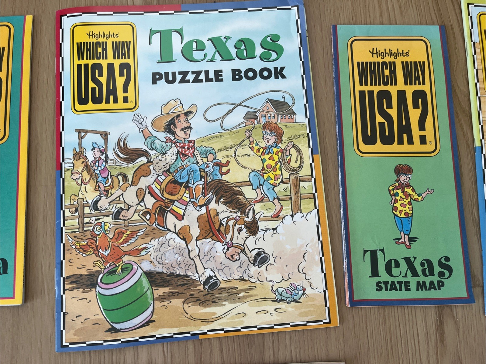 Highlights Which Way USA Puzzle Activity Books And Maps Lot of 12 NY, CA, TX, FL