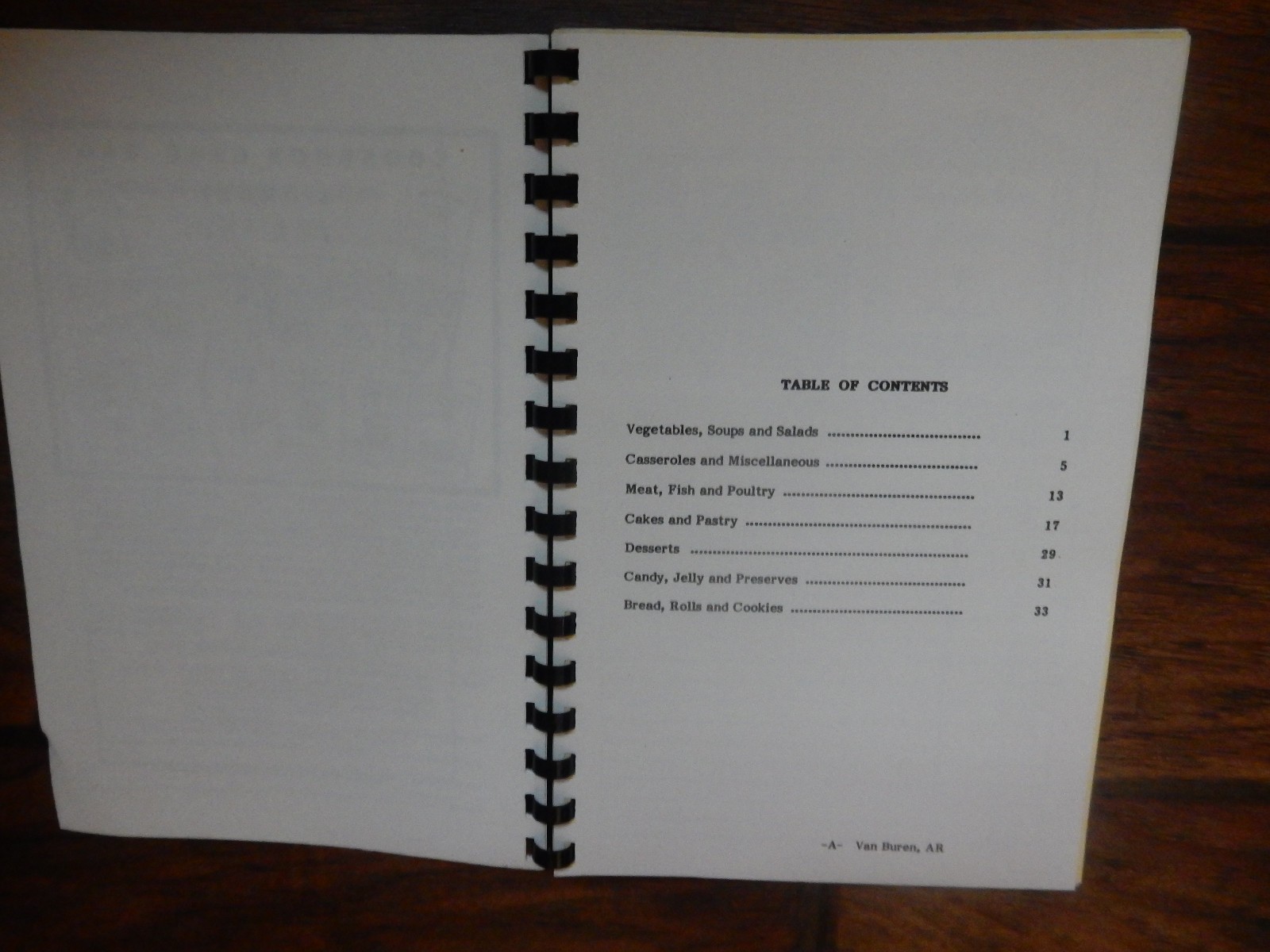 Cherished Recipes AARP Van Buren, Arkansas Cookbook
