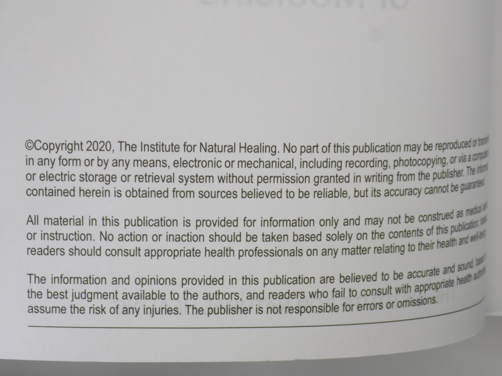 Essential Healing by The Institute for Natural Healing | Paperback, 2020
