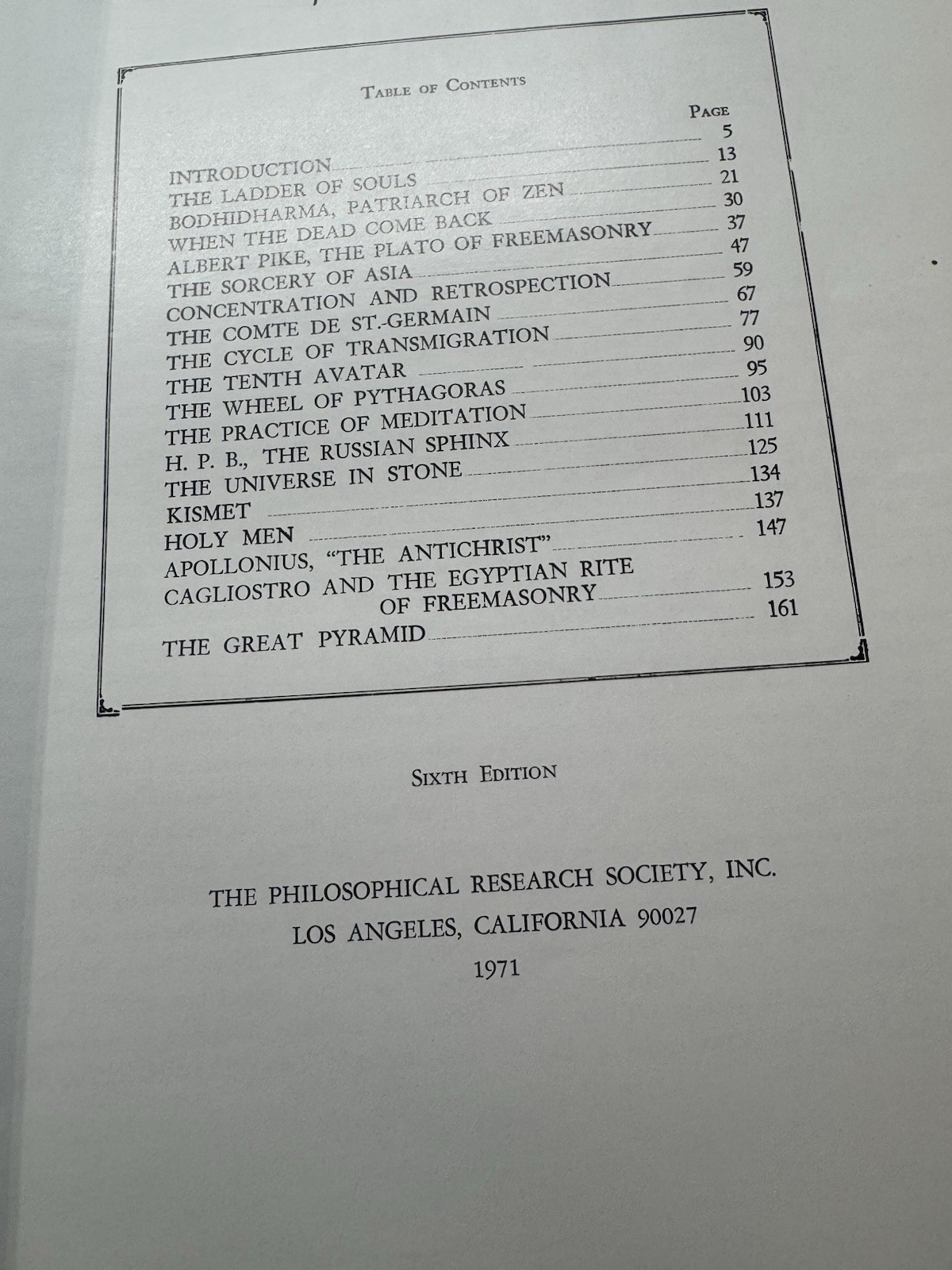 The Phoenix by Manly P. Hall Sixth Edition 1971 Signed Occult Philosophy